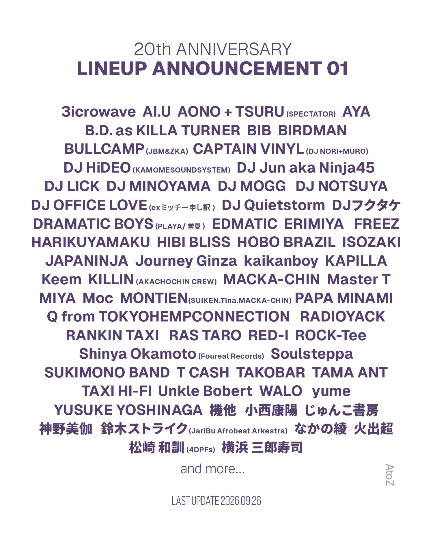 lineup